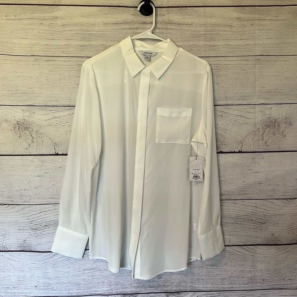 Nine West white blouse
